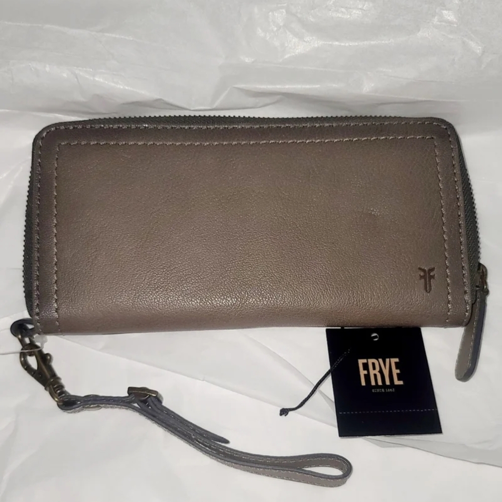 Frye Charcoal Lily Zip Wallet